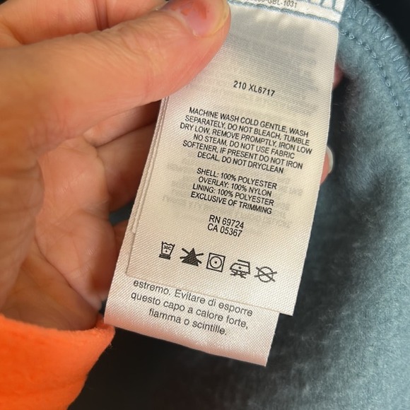 Columbia Fleece Sweater Jacket Coat Full Zip Blue Pockets Womens Size Large - Picture 6 of 6